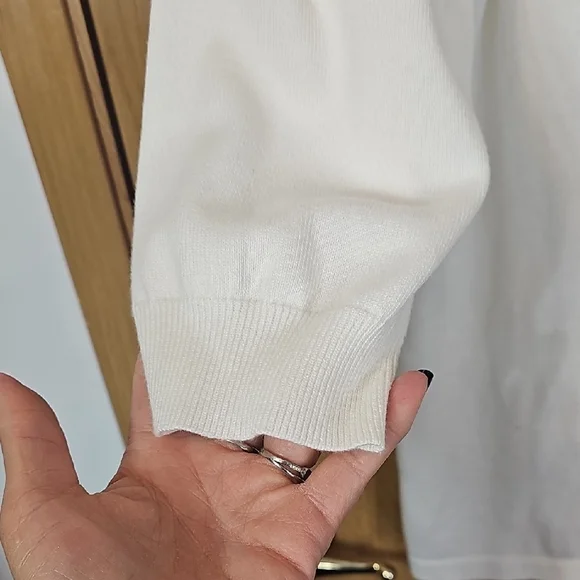 Bob Mackie Cream and Gold Embellished Cardigan - Picture 8 of 10